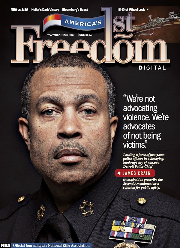 Chief Craig on the cover of a National Rifle Association publication in June 2014.