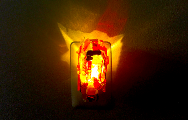 Detroit artist makes moody night lights from shards of broken brake lights