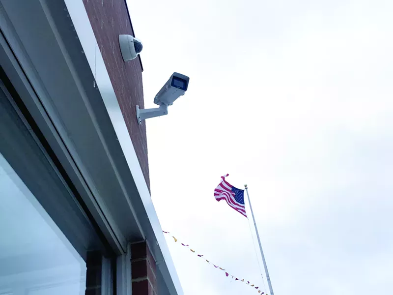 Project Green Light camera at a McDonald’s on Eight Mile in Detroit. More than 230 businesses have invested thousands of dollars in the real-time surveillance program by Detroit police. - Violet Ikonomova