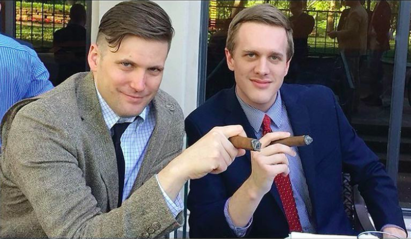 White supremacist Richard Spencer and alt-right attorney Kyle Bristow. - Image via Twitter