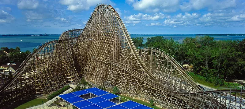 Mean Streak replaced with new hybrid coaster "Steel Vengeance" - Photo via Cedar Point