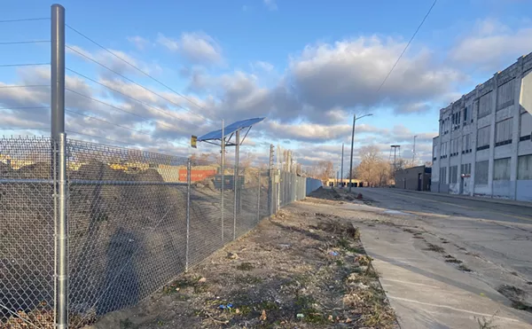 The proposed site of a concrete crushing plant at 4445 Lawton St. in Core City in Detroit.