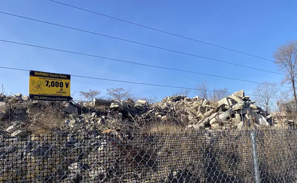 Site of the proposed concrete crushing plant in Detroit's Core City neighborhood.