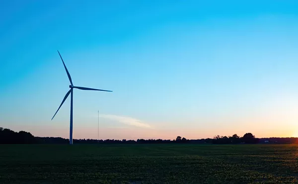 A wind farm in Michigan.