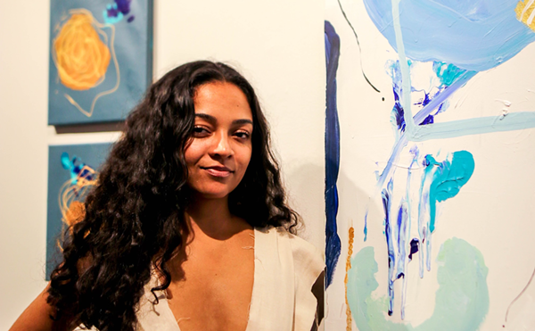 India Solomon at her solo show "Places" at Norwest Gallery of Art.