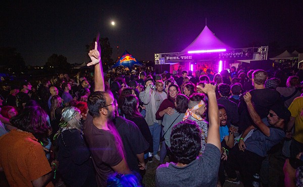 Revelers dance under the moon at Charivari Detroit Festival 2022.