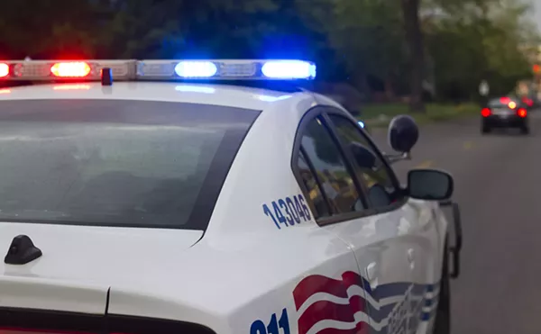 A Detroit police squad car.