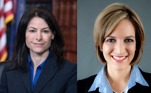 Michigan Attorney General Dana Nessel (left) and Secretary of State Jocelyn Benson.