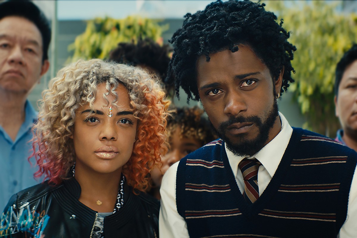 Tessa Thompson and Lakeith Stanfield as star in director Boots Riley’s Sorry to Bother You.