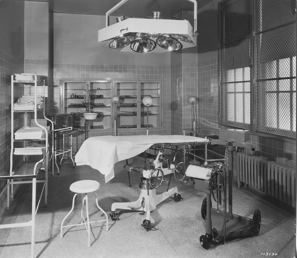 A state of the art operating room at Eloise when it was built in 1925.
