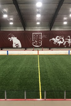 One of the pitches at Detroit City FC's new fieldhouse in Elmwood Park