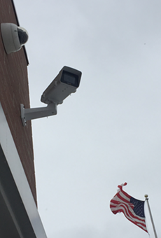 Project Green Light camera at a McDonald’s on Eight Mile Road in Detroit.