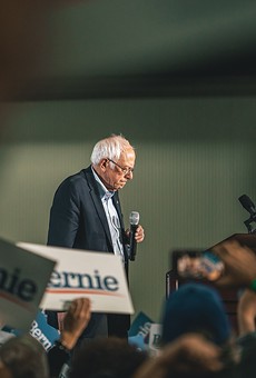Sen. Bernie Sanders at a Detroit rally.