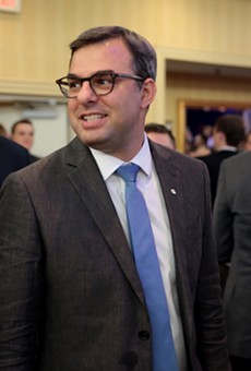 U.S. Rep. Justin Amash speaking with attendees at the 2017 Young Americans for Liberty National Convention.