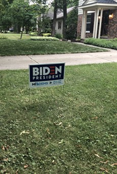I sign for Joe Biden's campaign in Royal Oak.
