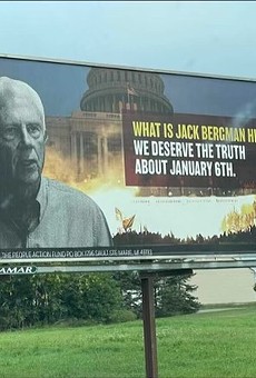 Billboards targeting U.S. Rep. Jack Bergman were installed in northern Michigan.