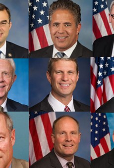 The nine white men who make up the Republican Congressional delegation from Michigan.