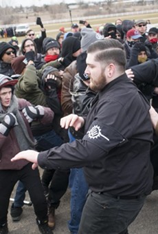 Violent clashes break out before Richard Spencer's speech at MSU