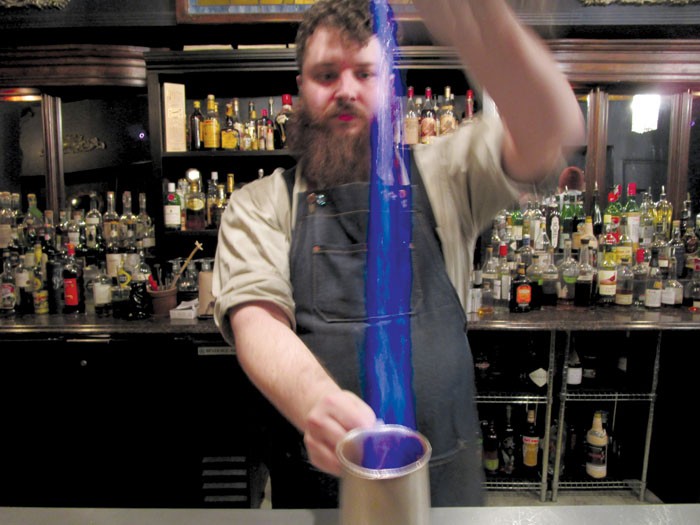 Bartender Chas Williams at the Oakland.