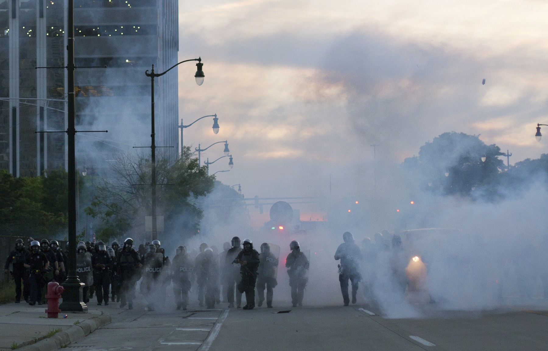Detroit Police Turned Violent Firing Tear Gas And Flash Grenades Into