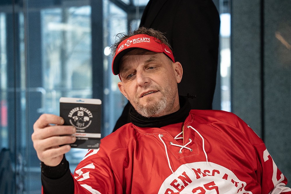 Big Rapids Michigan was visited by Detroit Red Wings Darren McCarty