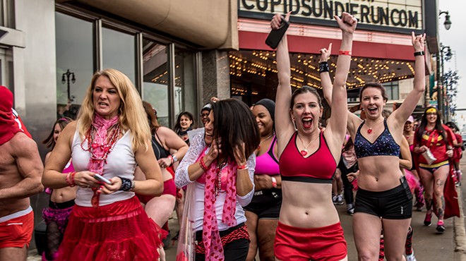 Runners bare it all for Cupid’s Undie Run in Detroit.