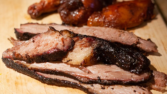 Mouth-watering brisket is priced by the pound at Royal Oak’s Holiday Market.