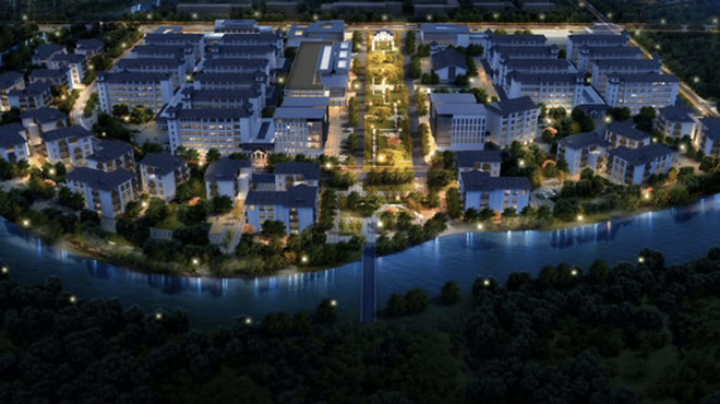 A rendering of the proposed International Village.