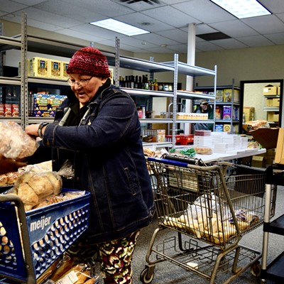 Karen Palumbo, the volunteer and site coordinator at the LMTS Community Outreach Services’ food pantry in Lansing.
