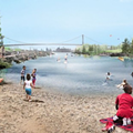 West Riverfront Park design winner envisions beachy cove for swimming
