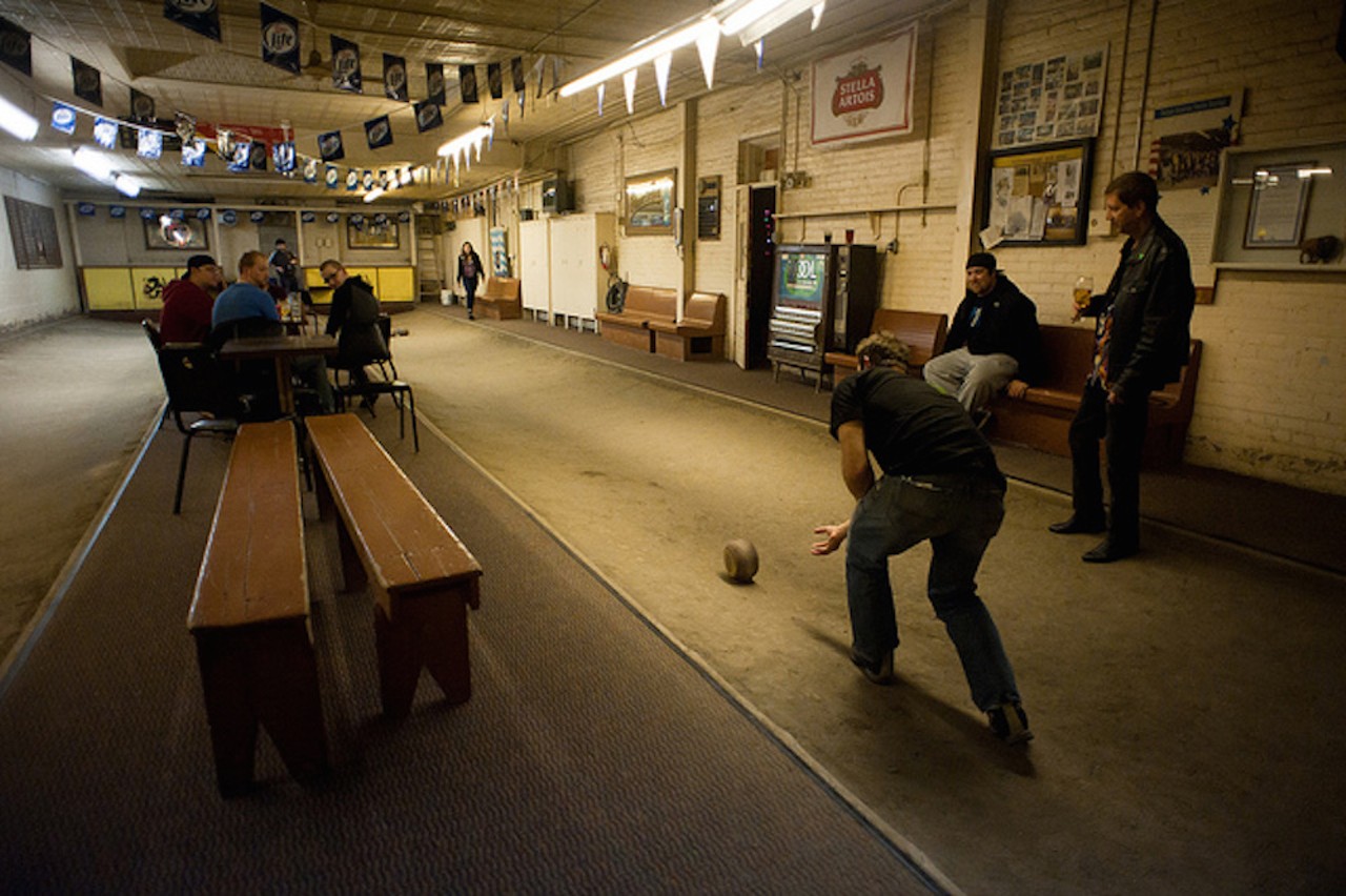 Where to go: Feather Bowling at Cadieux Cafe
What to do: Feather bowl, eat, and drink
Why it made the list: The Cadieux Cafe has been a Metro Detroit staple since the sixties. In addition to feather bowling there&#146;s a restaurant and bar so you can make a full night of it.  Photo: Craig Janson, Pinterest