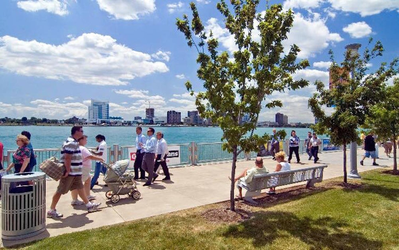 Where to go: The Riverwalk
What to do: Walk, run, picnic, and people watch
Why it made the list: The Riverwalk highlights everything that&#146;s great about Detroit. It&#146;s the perfect place to spend an afternoon, especially during the summer. Photo: Detroit Riverfront Facebook
