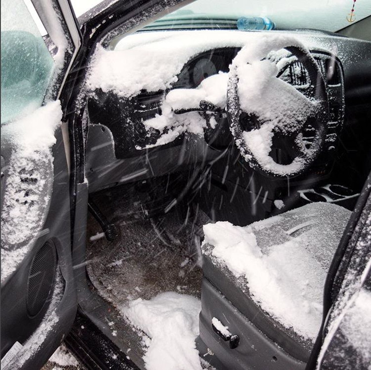  Snow covering your seat when you open the car door    
You have to open door to get the scraper, but if you open your door snow falls all over your seat &#151; see the problem? It's an unavoidable issue.
Photo via  Instagram, user eric.deschamps.photographie 