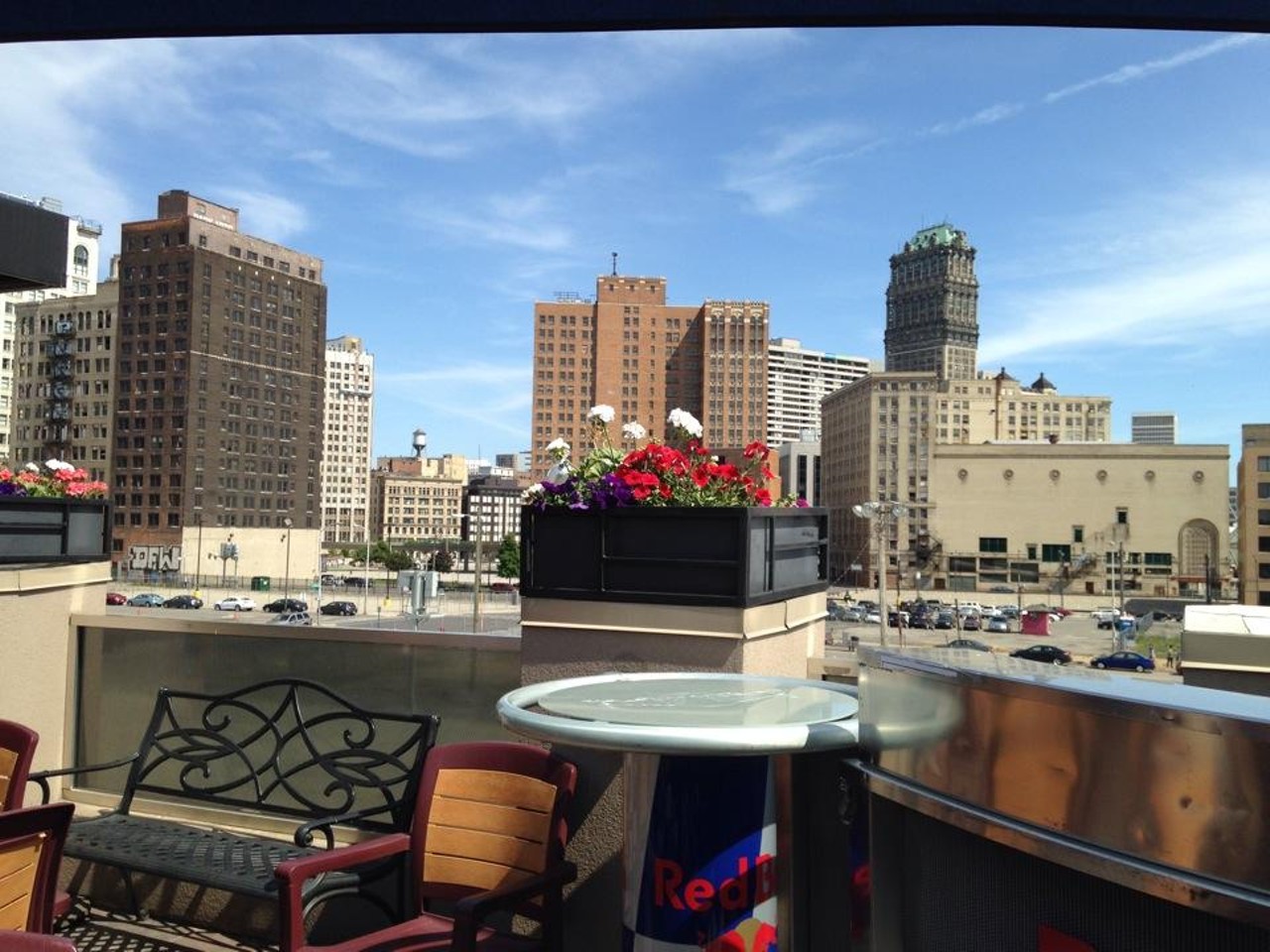 Bookies Bar & Grille - 2208 Cass Ave., Detroit 
Sports bar patio with an impressive happy hour and an excellent view of downtown's skyline. (Photo via Jen, FourSquare)