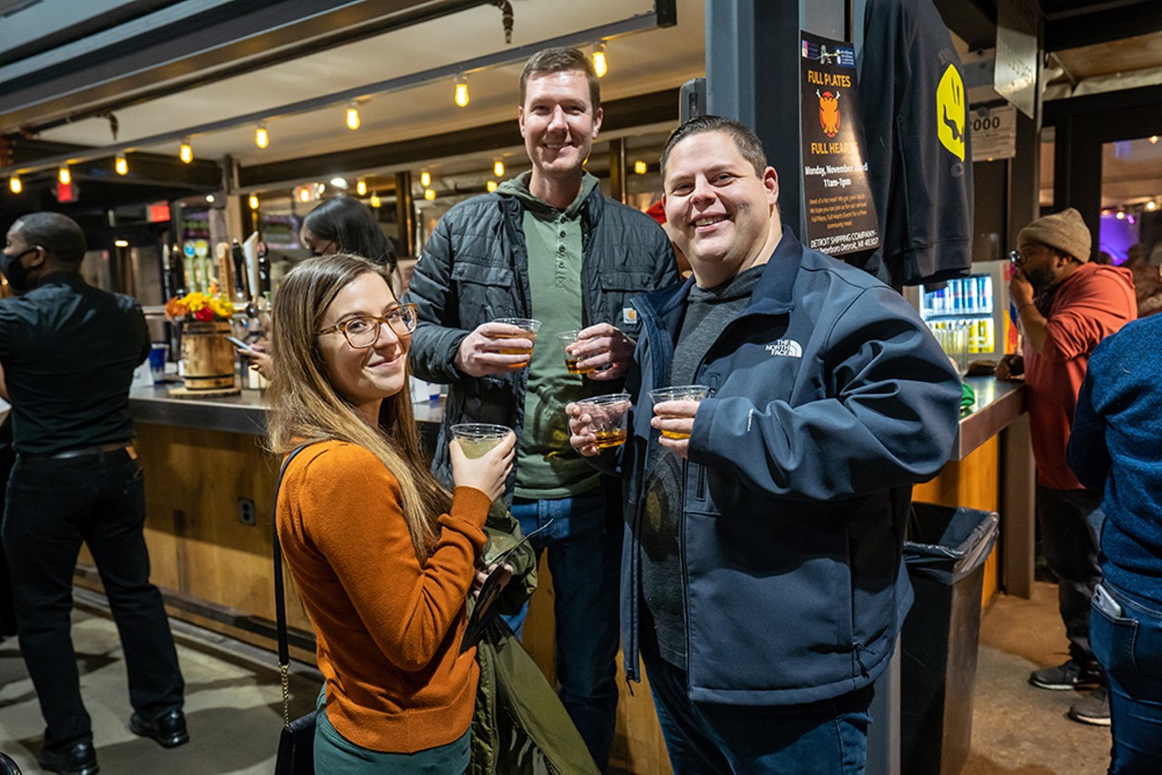 Everyone we saw at Metro Times&#146; Whiskey in the Winter event at the Detroit Shipping Co.
