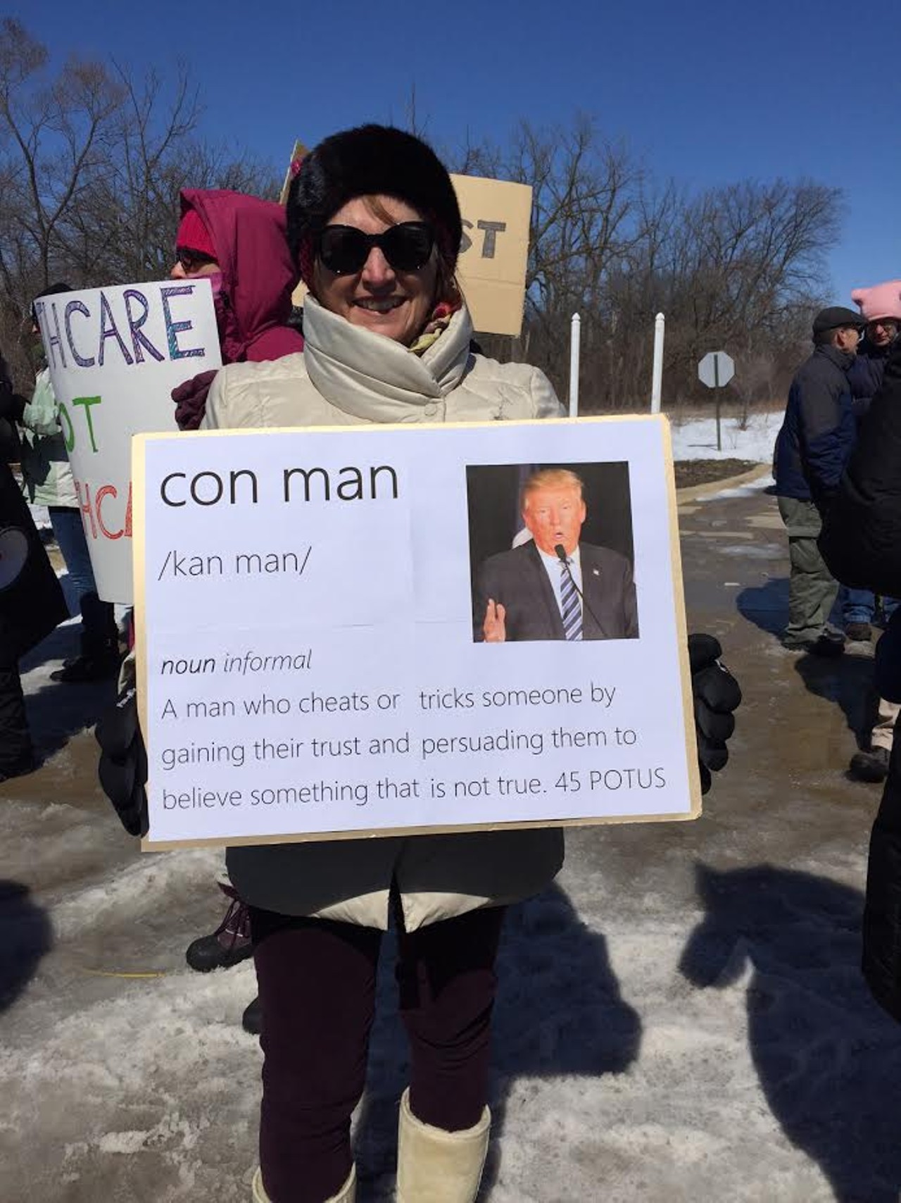 The 17 best protest signs we saw at Trump's visit to Ypsilanti