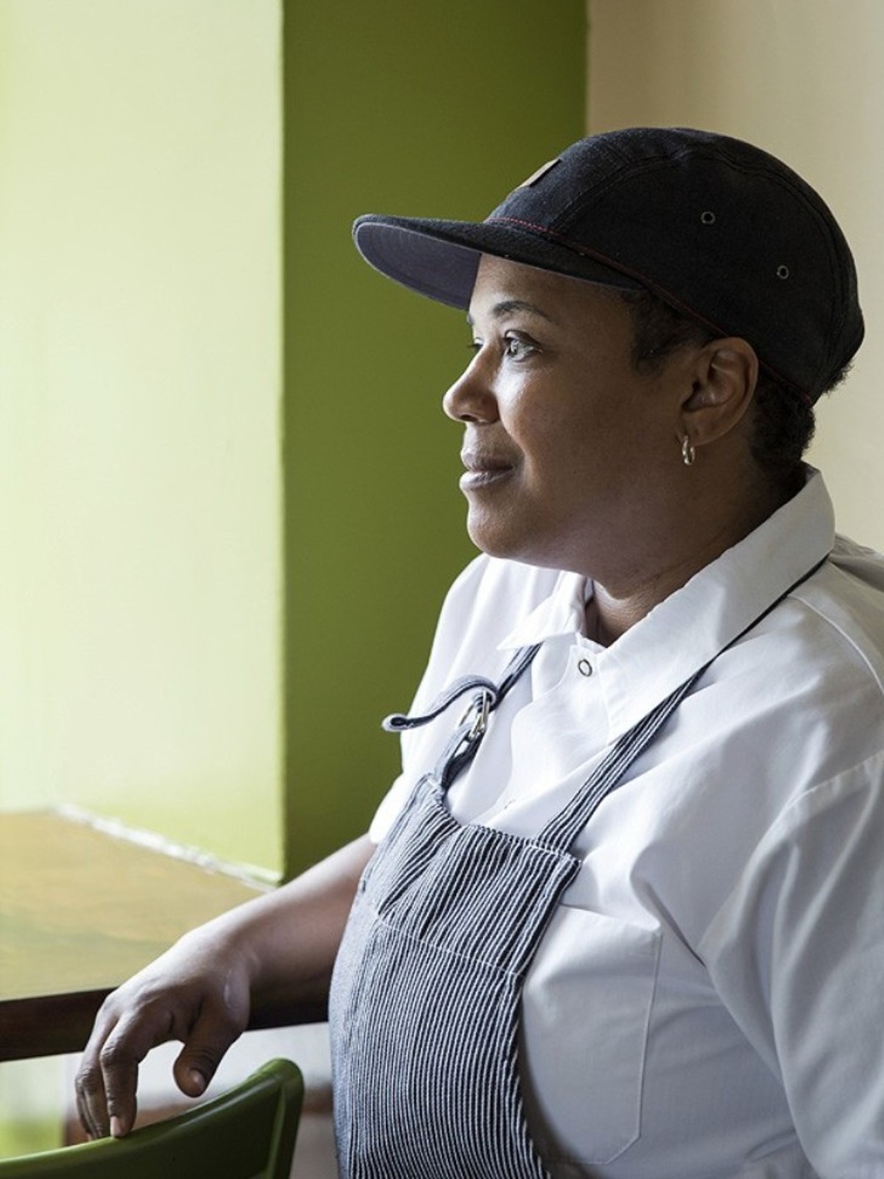 Erika Boyd, co-owner & chef of Detroit Vegan Soul
"That's what it's about &#151; healing people through food, but also about healing a community,&#148; Boyd said during her interview for the 2015 Metro Times&#146; People Issue.  &#147;So many places you go into in the city, you see either all black people or you see all white people. There are very few places that you come in in the city and you see all people."
Photo by Jacob Lewkow