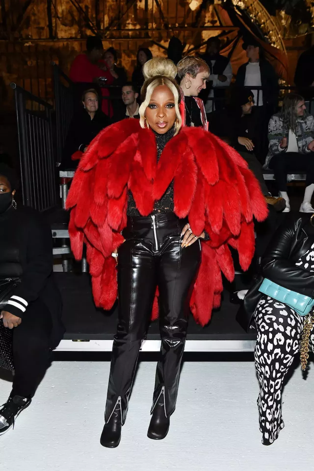 DETROIT, MICHIGAN - OCTOBER 21: Mary J. Blige attends the Bottega Veneta Salon 03 Presentation at Michigan Theater on October 21, 2021 in Detroit, Michigan. (Photo by Craig Barritt/Getty Images for Bottega Veneta)