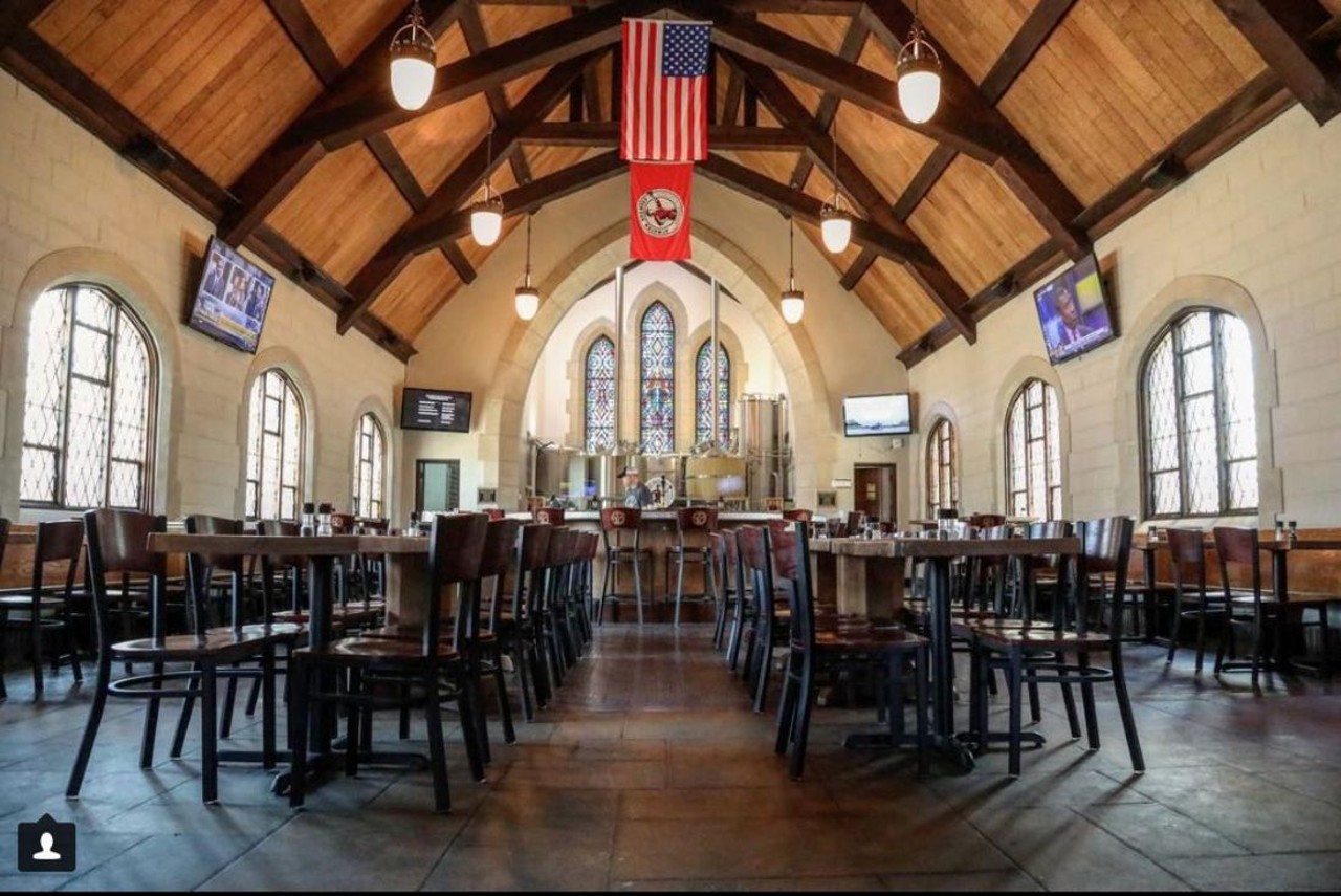 Atwater in the Park
This Grosse Pointe Park bar is located inside an old church &#151; it's quite grand. Original ornate stained glass windows and vaulted ceilings augments the space as do the old pews that serve as booths. 
1175 Lakepointe St., Grosse Pointe Park; 313-344-5104
Photo via Instagram, Atwater in the Park