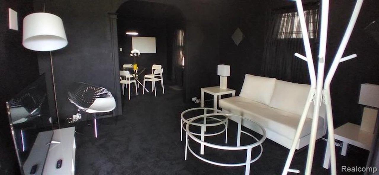 Please enjoy this tiny $100k goth house in Detroit that could double as a vampire lair