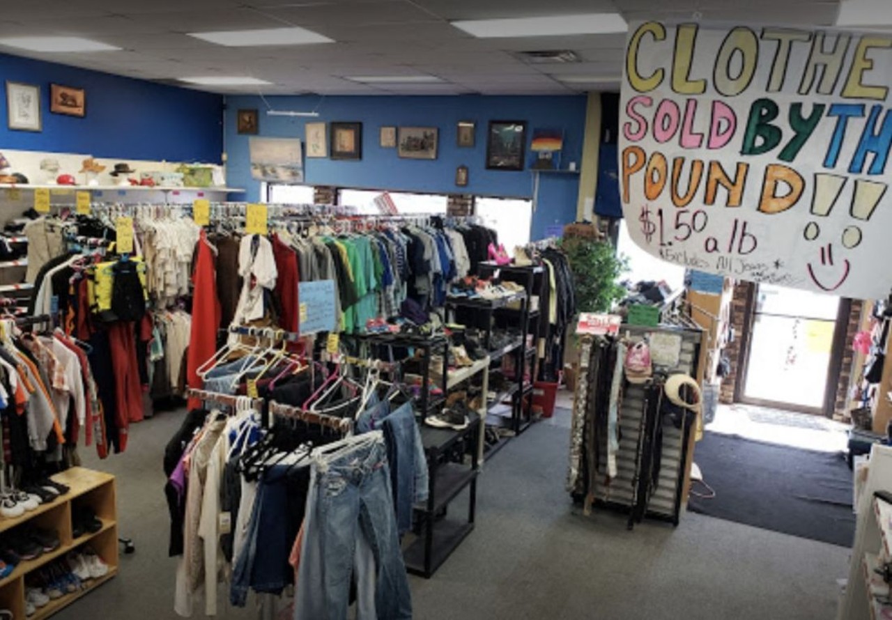  Finders Keepers Thrift Store 
15000 E. Nine Mile Rd.,Eastpointe, Michigan; 586-541-8816 
If you've got $1.50 to spare, you can score a an entire outfit. Finders Keepers Thrift offers a unique way to shop by selling clothes by the pound. 
Photo via  Yelp, Kelly Pierce 