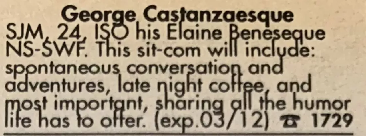 The 20 best personal ads from Metro Times' classifieds in the '90s