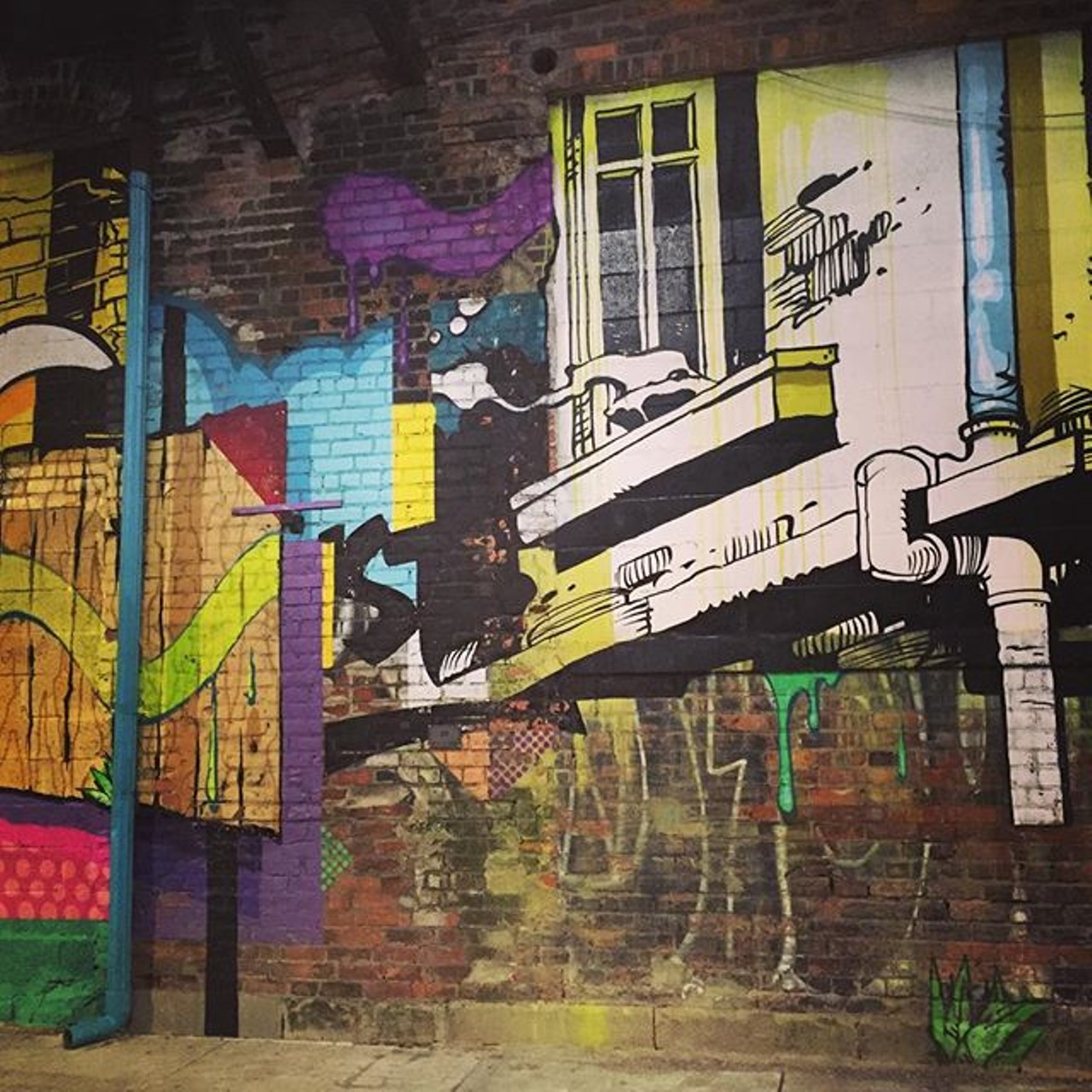 In front of graffiti
Art takes on a variety of forms. Whether it&#146;s actually on a canvas or on a wall, art is art. Some graffiti can be crude, but there are some decent murals occupying various buildings throughout the city that can help set the make out mood. (Photo courtesy of instagram user tlisaacs)