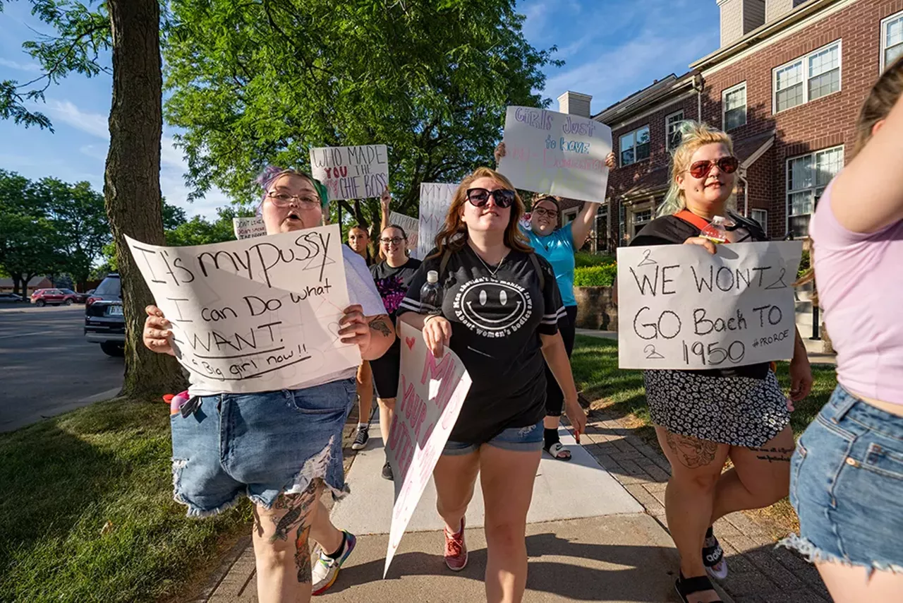 Everyone we saw supporting abortion rights at the Downriver Rally for