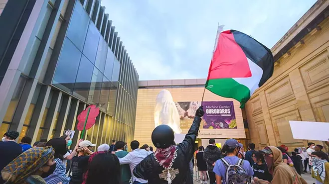 A pro-Palestine protest at the University of Michigan in May 2024.