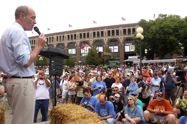 U.S. Rep. Thaddeus McCotter in Iowa for last year's presidential straw poll.