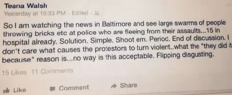 Wayne County assistant prosecutor resigns after Facebook comment says to 'shoot' Baltimore protesters