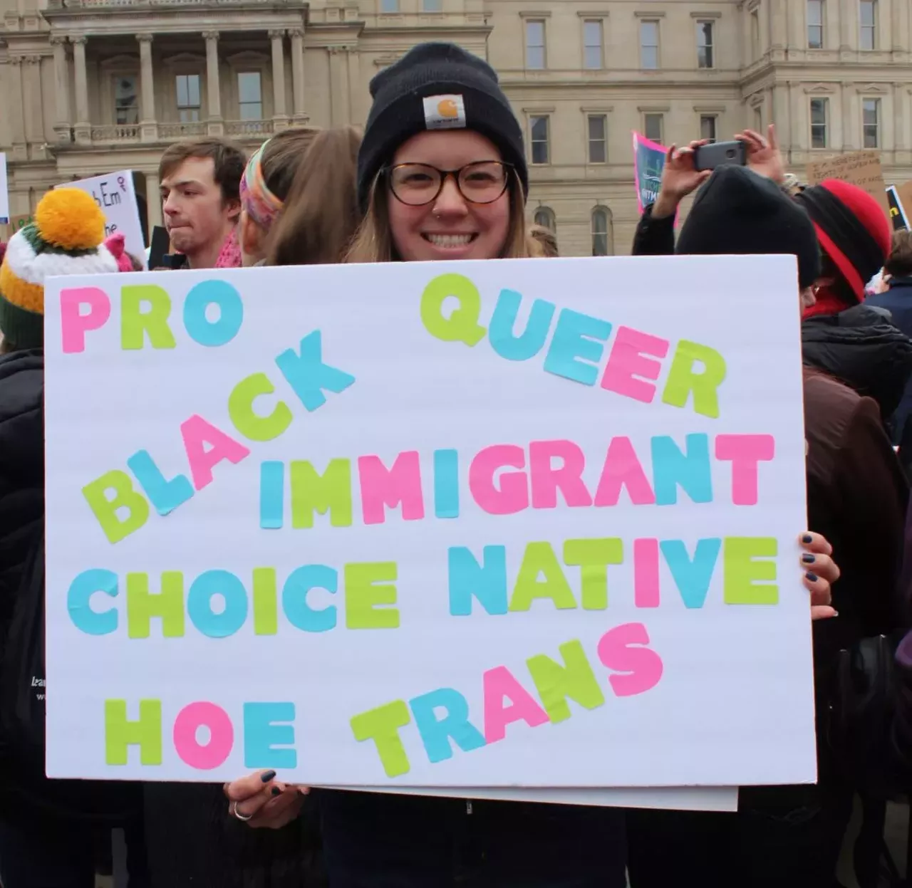 &#147;I&#146;m saying I&#146;m here for the others. You can see my sign has &#145;black,&#146; &#145;hoes,&#146; meaning sex workers, trans people, immigrants, all people who didn&#146;t feel represented at last year&#146;s march.&#148; &#151; Marie Perreault