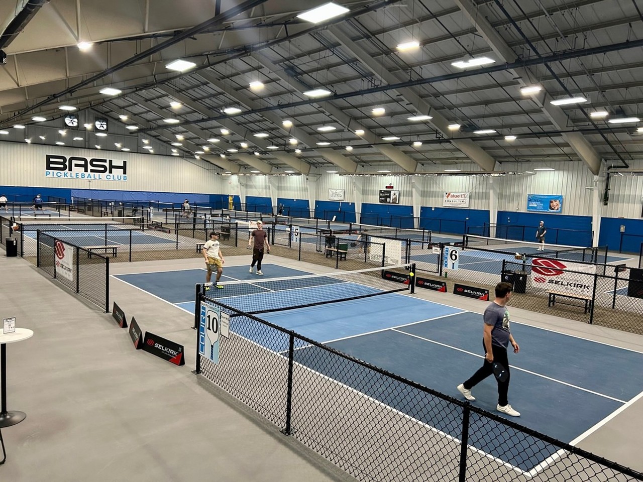 Bash Pickleball Club
6881 Chicago Rd., Warren; 586-500-5136; bashpickleballclub.com
Believed to be the first pickleball-only facility in the Detroit area, Bash Pickleball Club offers 10 professional-grade courts with open-play, tournaments, coaching for all levels, court reservations, mixers, and more.