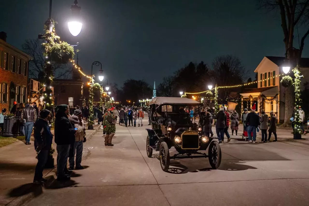 Holiday Nights at Greenfield Village Now in its 20th year, the old-timey streets of Dearborn’s Greenfield Village history attraction celebrate the holiday season with carolers, roasting chestnuts, bonfires, fireworks, Model T rides, and other festive traditions. From Dec. 5-28 at Greenfield Village; 20900 Oakwood Blvd., Dearborn; thehenryford.org. Tickets are $30.50-$42.